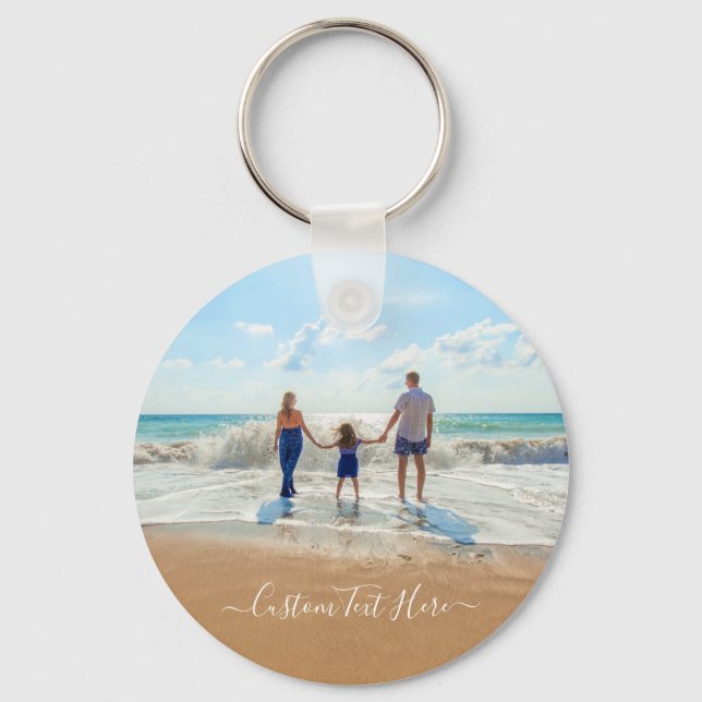 Custom Photo Keychain Your Favourite Photo and Tex (Front)