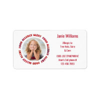 Custom Photo Kids Food Allergy Medical Alert
