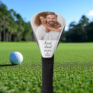 Custom Photo l Best Dad Ever Cute Red Heart Golf Head Cover