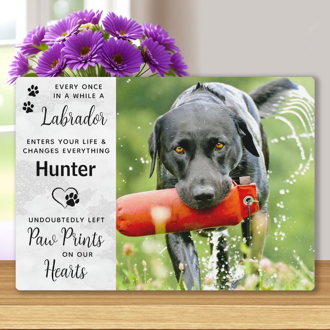 Custom Photo Labrador Retriever Memorial Plaque (Creator Uploaded)