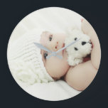 Custom Photo Large Clock<br><div class="desc">Create a personalized photo gift with your own photo, from your beloved family photo to your adorable pet photo, to make your design unique. Perfect as holiday gift for family, gift for newlyweds and gift for any special occasions to make your loved ones smile. Please Note: The photo shown on...</div>