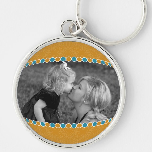 Custom Photo Large Premium Keychain (Front)