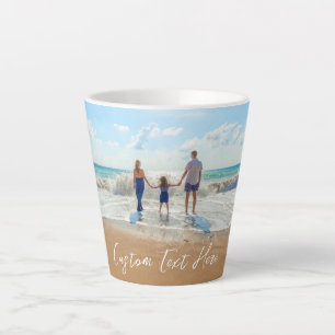 Custom Photo Latte Mug Your Photos and Text