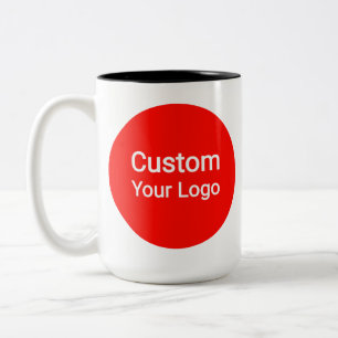 Custom Photo & Logo    Personalized Two-Tone Coffee Mug
