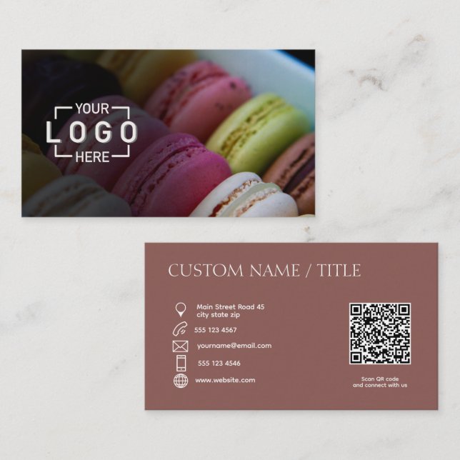 Custom Photo Logo QR code Business Card (Front/Back)