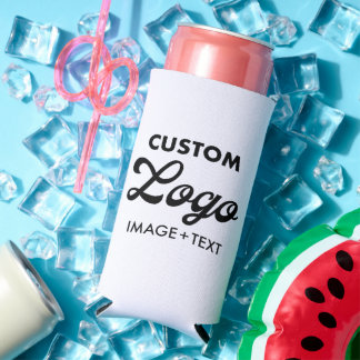 Custom Photo, Logo, Text Seltzer Can Cooler Sleeve