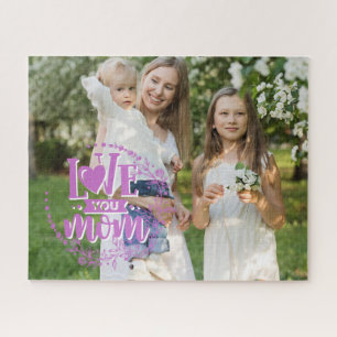 Custom Photo Love You Mom Jigsaw Puzzle