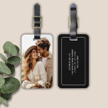 Custom Photo  Luggage Tag<br><div class="desc">Photo and Text Custom Luggage Tag</div>