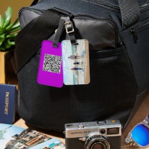 Custom Photo Luggage Tag Gift with Your QR Code