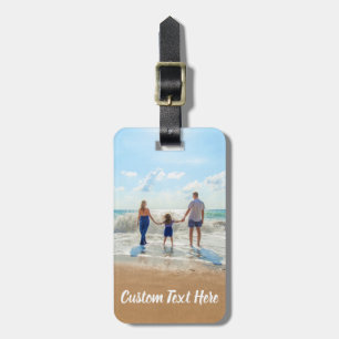 Custom Photo Luggage Tag with Your Photos and Text
