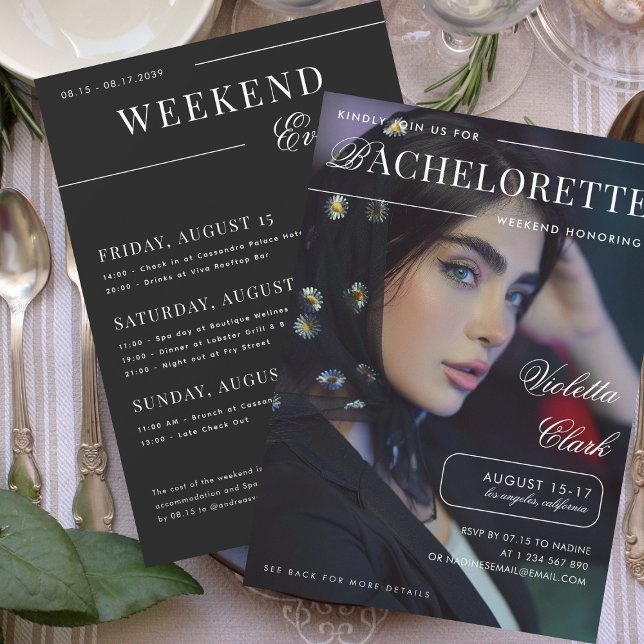 Custom Photo Magazine Cover Unique Bachelorette Invitation (Creator Uploaded)