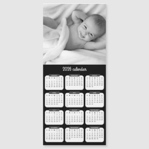 Custom Photo Magnet 2026 Calendar Card