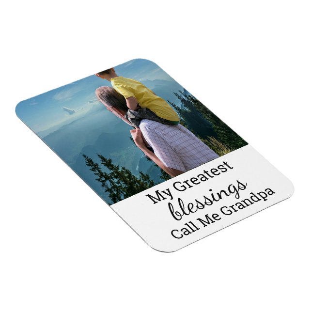 Custom Photo Magnet For Grandpa (Right Side)