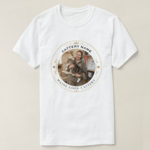 Custom Photo Maine Coon Cattery T-Shirt 