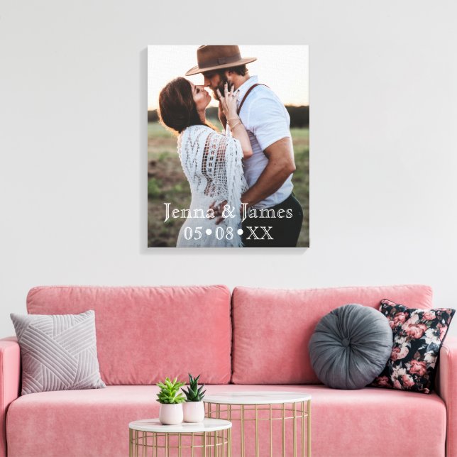 Custom Photo Make it Unique Wedding Anniversary Canvas Print (Insitu(LivingRoom))