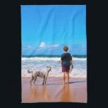 Custom Photo Make Your Own Design - I Love My Pet  Kitchen Towel<br><div class="desc">Custom Photo Make Your Own Design - I Love My Pet - Personalized Family / Friends / Pets or Personal Gift - Add Your Photo / Text / Name - Resize and move or remove and add elements / text with customization tool ! You can transfer this design to more...</div>
