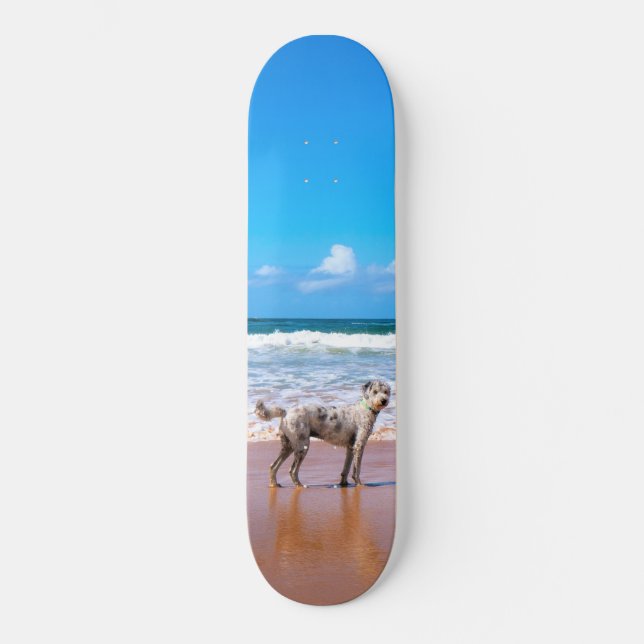 Custom Photo Make Your Own Design - I Love My Pet  Skateboard (Front)