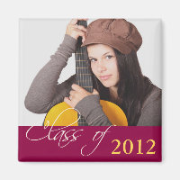 Custom photo maroon red class of school graduation
