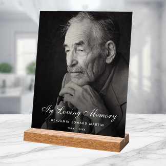Custom Photo Memorial Funeral Tribute Acrylic Sign
