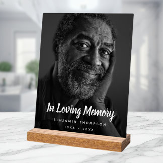 Custom Photo Memorial Funeral Tribute Acrylic Sign