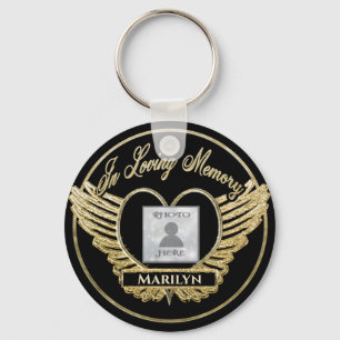Custom Photo Memorial Heart Keychain