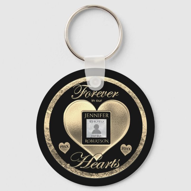 Custom Photo Memorial in Loving Memory Keychain (Front)