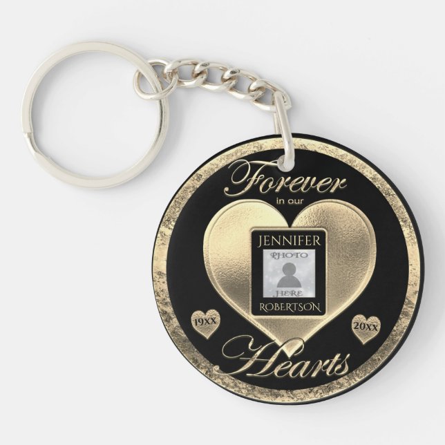Custom Photo Memorial in Loving Memory Keychain (Front)
