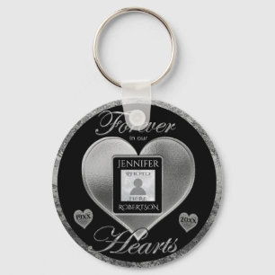 Custom Photo Memorial in Loving Memory Silver Keychain