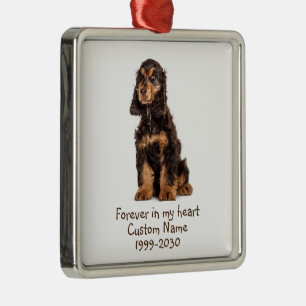 Custom Photo Memorial Keepsake  Dog Metal Ornament