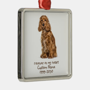 Custom Photo Memorial Keepsake  Dog Metal Ornament