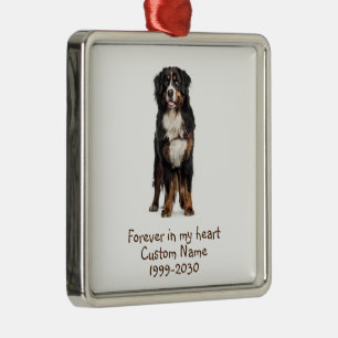 Custom Photo Memorial Keepsake  Dog Metal Ornament