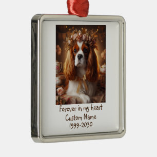 Custom Photo Memorial Keepsake Pet Dog   Metal Ornament