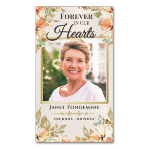 Custom Photo Memorial Magnet Funeral Favor Set