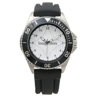 Custom Photo, Men's Stainless Steel Watch