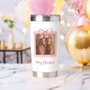 Custom Photo Merry Christmas Insulated Tumbler