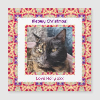 Custom Photo Merry Christmas Jolly Pet Cat Kitten