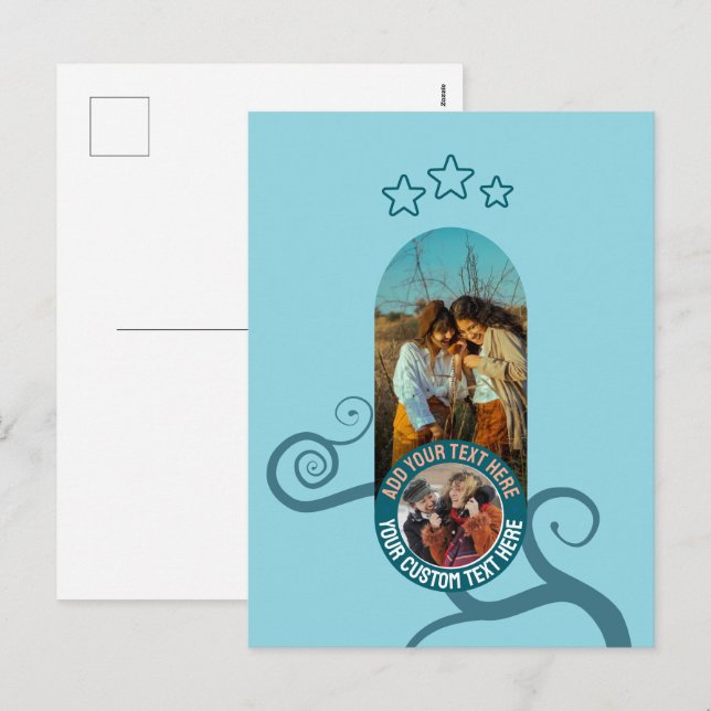 📸 Custom Photo & Message Card – Personalized Text (Front/Back)