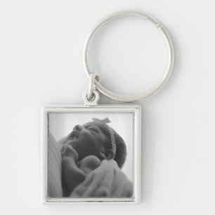Custom Photo Metal Square Charm Keychain