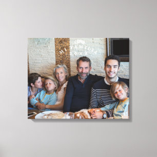 Custom Photo Mi Familia Canvas Print