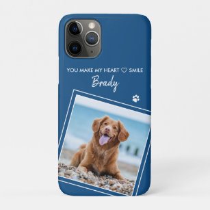 Custom Photo Modern Blue Dog Case-Mate iPhone Case