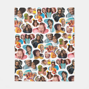 Custom Photo Modern Camouflage  Fleece Blanket