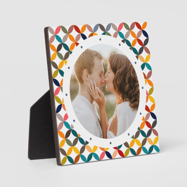 Custom Photo Modern Colorful Personalized Plaque (Front)