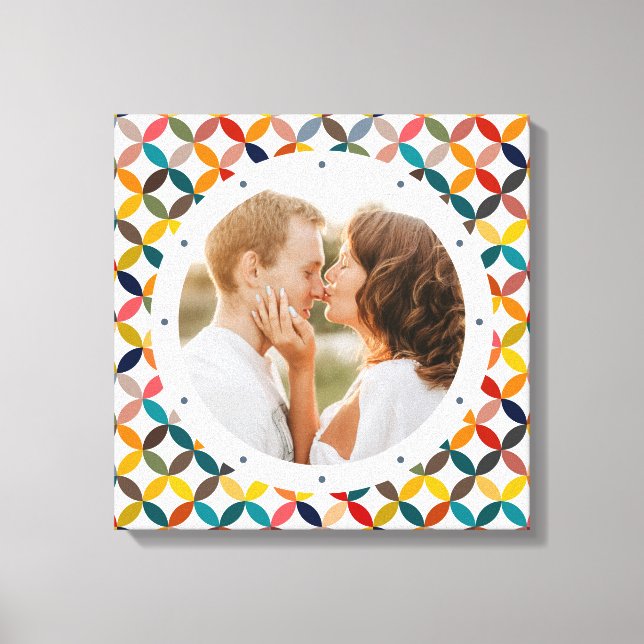 Custom Photo Modern Colourful Personalized Canvas Print (Front)