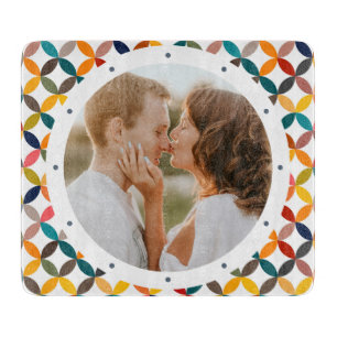 Custom Photo Modern Colourful Personalized Cutting Board