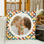 Custom Photo Modern Colourful Personalized Faux Canvas Print<br><div class="desc">Custom Photo Modern Colourful Personalized Canvas Art features a colourful modern geometric pattern with your favourite photo in the centre. PHOTO TIP: centre your photo prior to uploading to Zazzle. Designed by Evco Studio www.zazzle.com/store/evcostudio</div>
