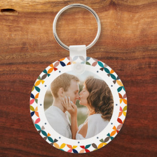 Custom Photo Modern Colourful Personalized Keychain
