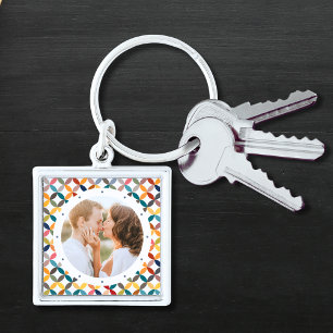 Custom Photo Modern Colourful Personalized Keychain