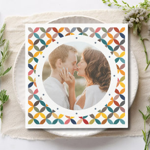 Custom Photo Modern Colourful Personalized Napkin