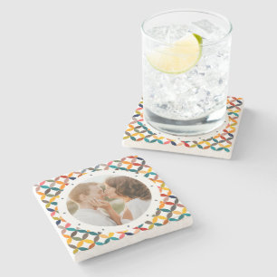 Custom Photo Modern Colourful Personalized Stone Coaster