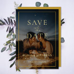 custom Photo Modern Gold Save the Date Invitation<br><div class="desc">Get this custom Photo Modern Gold Save the Date Invitation! This invitation is perfect for couples who want to set the tone for their upcoming wedding in a stylish and modern way. The elegant gold design and modern typography create a timeless look that is sure to impress your guests. With...</div>